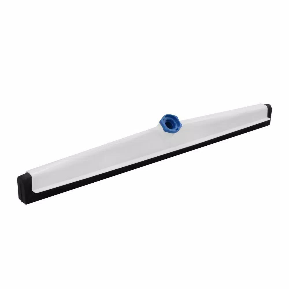 Unger 22 in. Foam Rubber Floor Squeegee with Lightweight Plastic Base, Threaded Connection