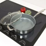 Chantal Induction 21 Steel 11.5 in. Stainless Steel Ceramic Nonstick Skillet with Glass Lid, Brushed Stainless Steel thumbnail 2