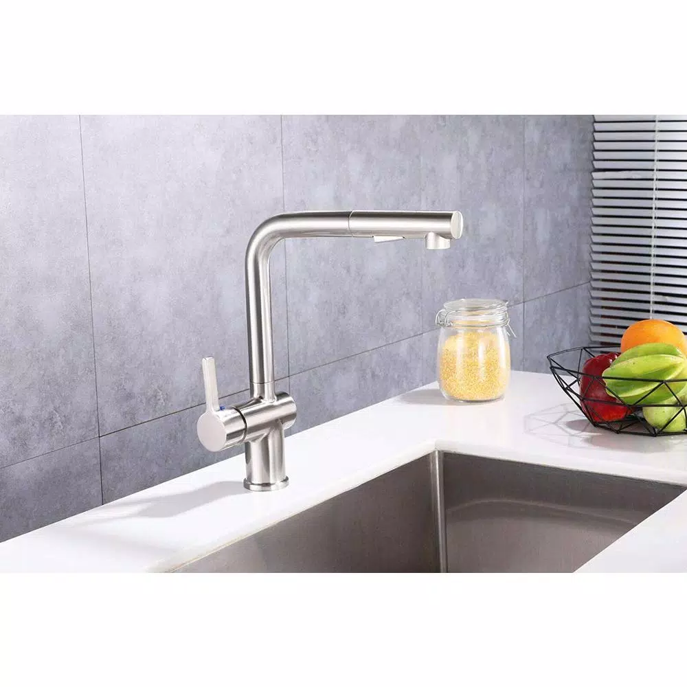 Vanity Art Single-Handle Pull Out Kitchen Faucet, Polished Chrome, Classic Style