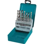 Makita 18-Piece Assorted Drill Bit Set for Metal, Wood, and Masonry with Metal Carry Case thumbnail 1