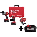 Milwaukee M18 FUEL 2-Tool Combo Kit: Hammer Drill & Surge Hydraulic Driver with 8.0 Ah Battery thumbnail 1