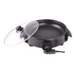 Brentwood Appliances 12 in. Round Nonstick Electric Skillet with Vented Glass Lid, 1400W, Black thumbnail 4