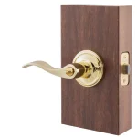 Copper Creek Waverlie Polished Brass Privacy Bed/Bath Door Lever thumbnail 4