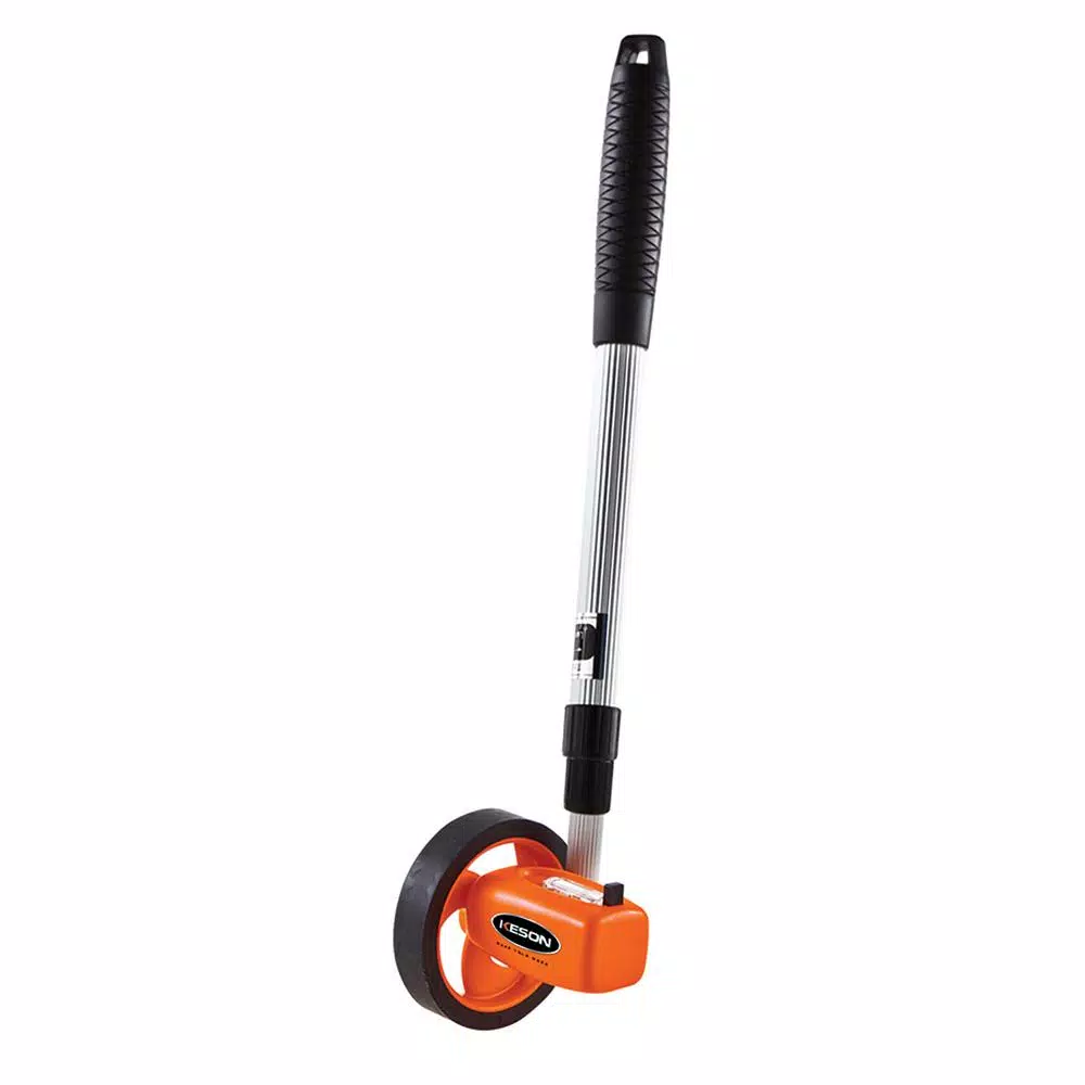 Keson 4 in. Metal Measuring Wheel with Telescoping Handle, 5-Digit Counter