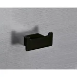 Nameeks Gedy Lounge Double Robe and Towel Hook - Matte Black Brass thumbnail 2