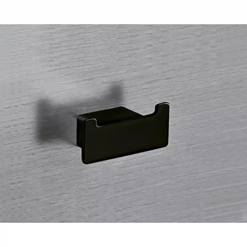 Nameeks Gedy Lounge Double Robe and Towel Hook - Matte Black Brass