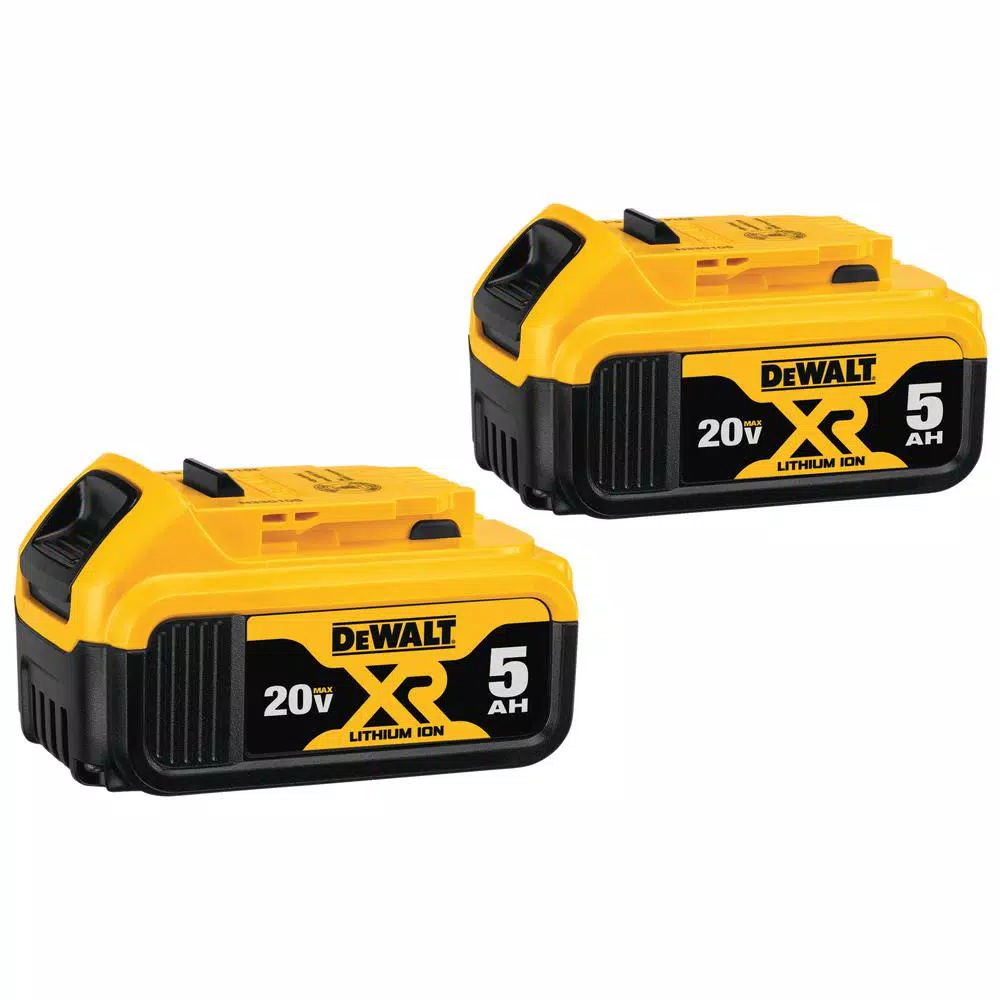 DEWALT 20V MAX XR Cordless 5-Tool Combo Kit with (4) 5.0 Ah Batteries and Charger