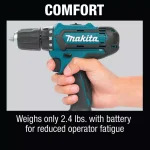 Makita 12V MAX CXT Cordless 3/8 in. Drill and Impact Driver Combo Kit with (2) 1.5Ah Batteries, Charger, and Bag thumbnail 12