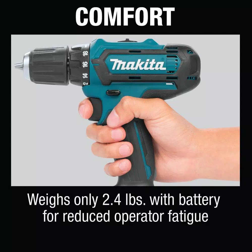 Makita 12V MAX CXT Cordless 3/8 in. Drill and Impact Driver Combo Kit with (2) 1.5Ah Batteries, Charger, and Bag