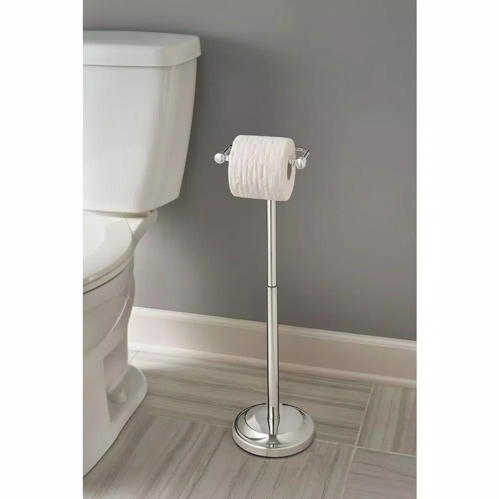 Delta Silverton Telescoping Free-Standing Toilet Paper Holder in Polished Chrome