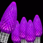 Wintergreen Lighting OptiCore C9 LED Purple Faceted Replacement Light Bulbs, E17 Base, 25-Pack thumbnail 1