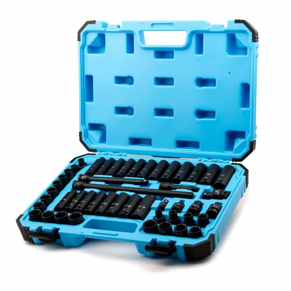 Capri Tools 48-Piece 3/8 in. Drive SAE/Metric Master Impact Socket Set with Adapters and Extensions