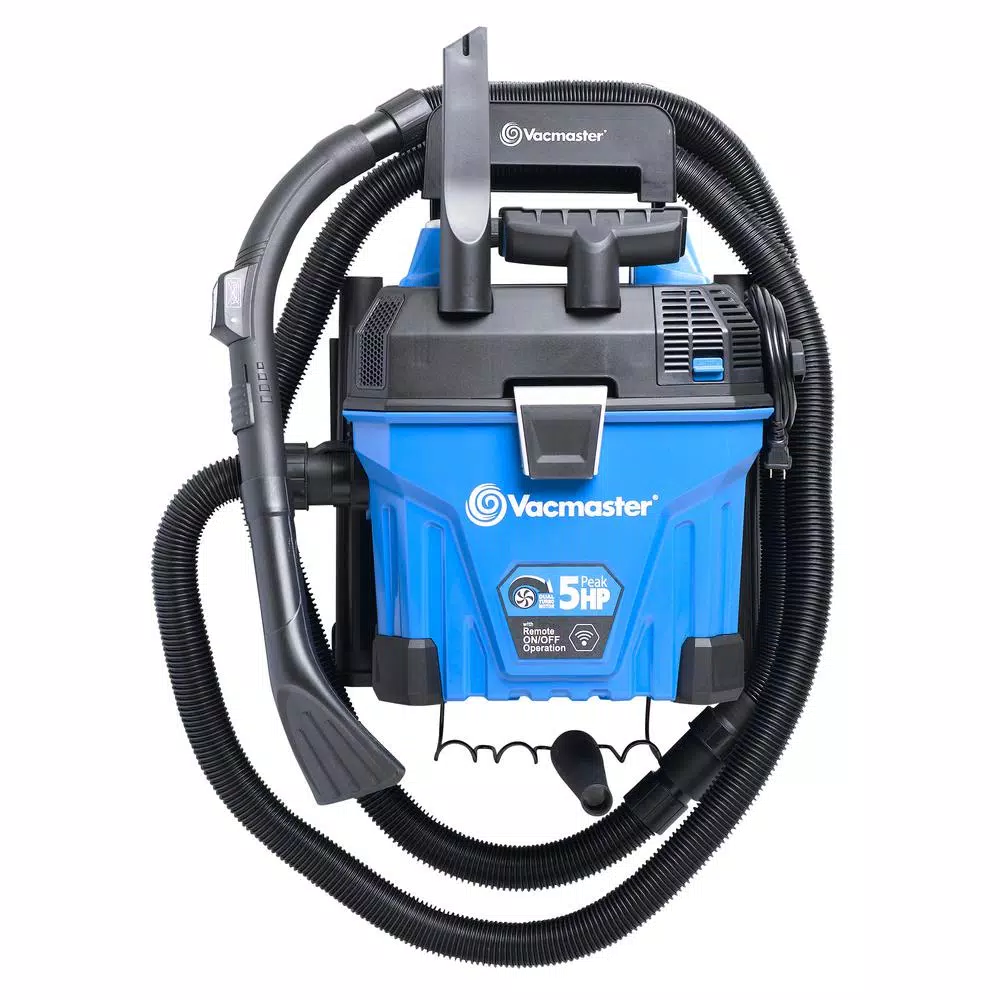 Vacmaster 5 Gal. Wall Mount Wet/Dry Vacuum, 5 Peak HP, 2-Stage Motor