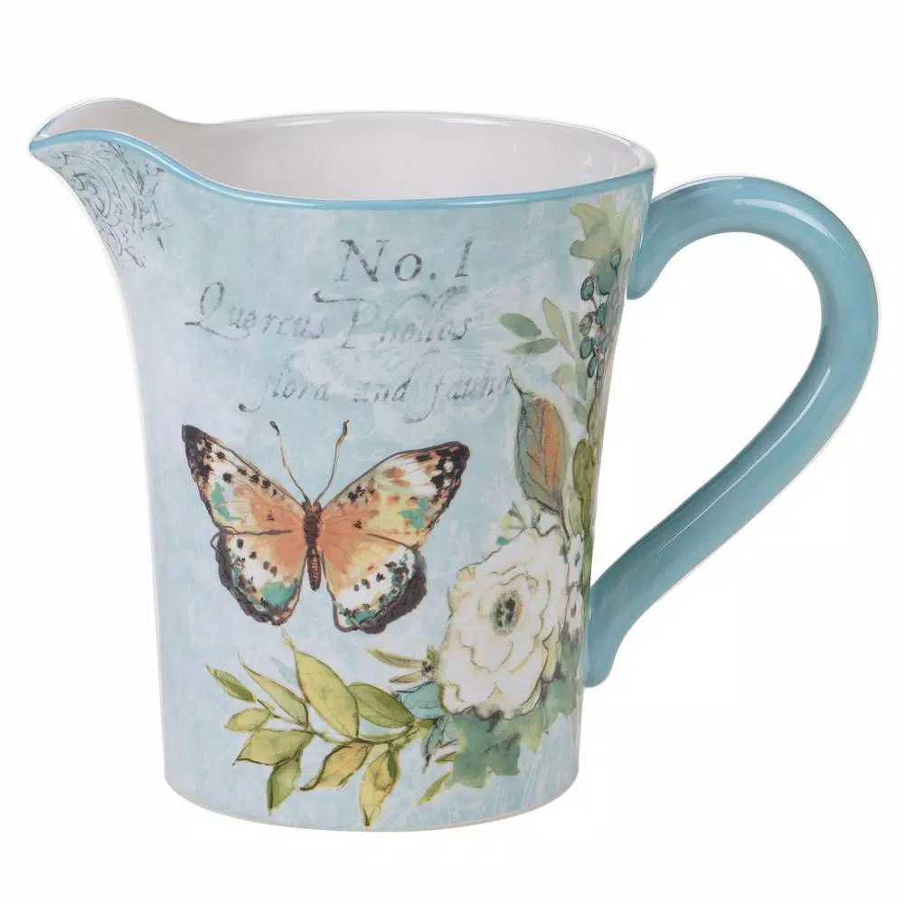 Certified International Nature Garden 104 oz. Earthenware Pitcher, Multicolored