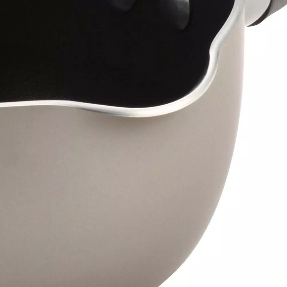 Farberware 1-Quart Nonstick Aluminum Saucier, Stainless Look, Dishwasher Safe