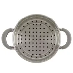 Circulon Elementum 3 Qt. Hard-Anodized Nonstick Covered Multipot with Steamer Insert, Oyster Gray thumbnail 2