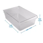 Kitchen Details 2 Pack Slim Refrigerator & Pantry Storage Bins, Airtight Food Containers thumbnail 3