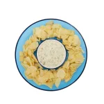Mind Reader Blue Acrylic Chip and Dip Bowl Set, 13-inch Round Serving Tray for Snacks and Dips thumbnail 4