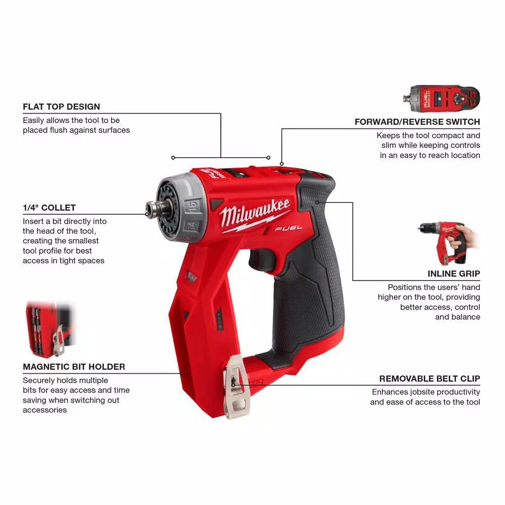 Milwaukee M12 FUEL 12V Brushless 4-in-1 Installation Drill Driver and Oscillating Multi-Tool Set (Tool-Only)