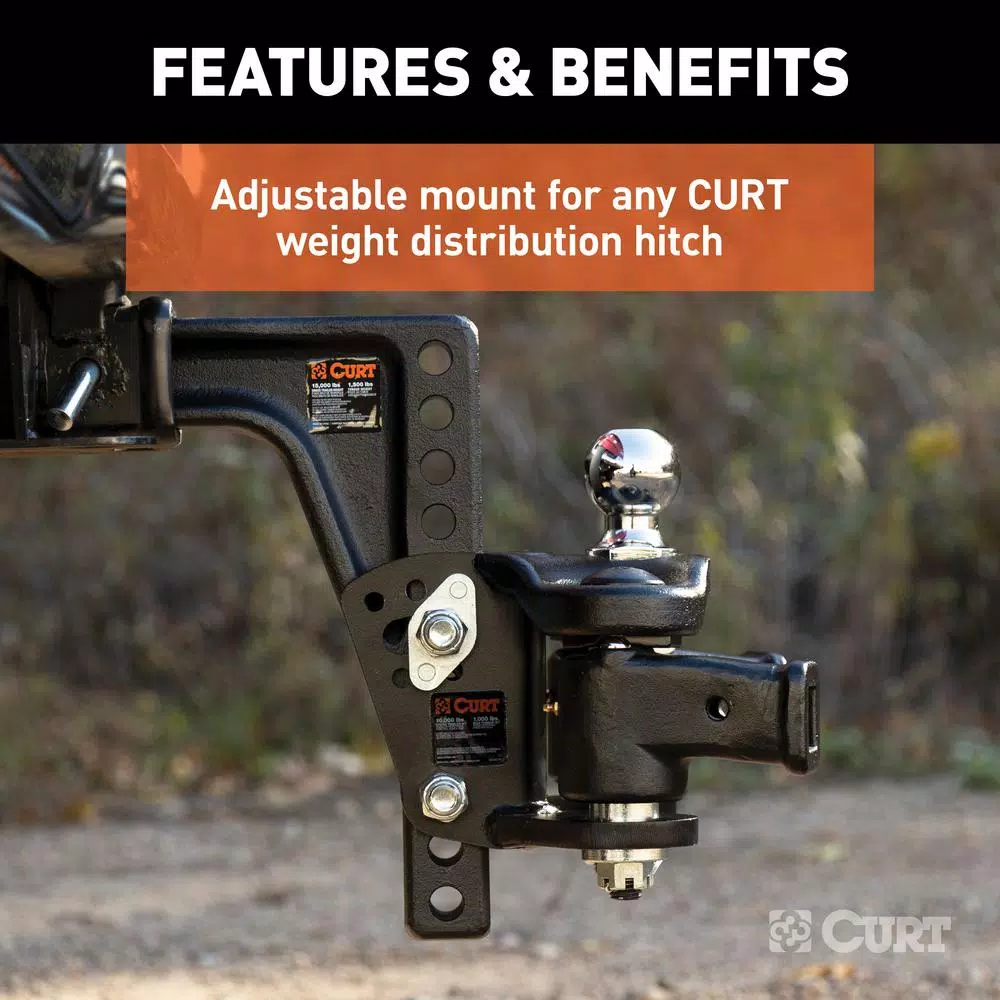 CURT Weight Distribution Shank, 2-1/2" Receiver, 8" Drop