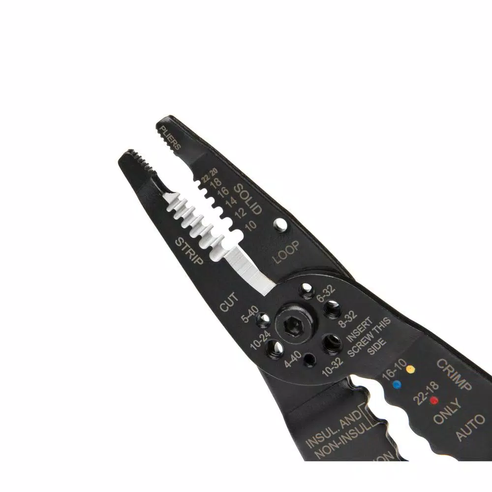 Steelman 41874 8 in. Universal Wire Stripper, Cutter, and Crimper