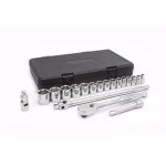 GEARWRENCH 19-Piece 1/2 in. Drive SAE Socket Set with 84-Tooth Ratchet thumbnail 1