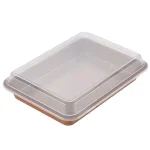 Ayesha Curry 9 x 13 in. Copper Nonstick Steel Cake Pan with Plastic Lid thumbnail 4