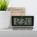 Equity by La Crosse Large 2 in. LCD Digital Alarm Table Clock with Night Vision Technology - Silver thumbnail 5