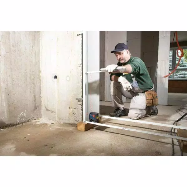 Bosch 100 ft. Self-Leveling 3-Point Laser Level with Mounting Strap and Belt Pouch