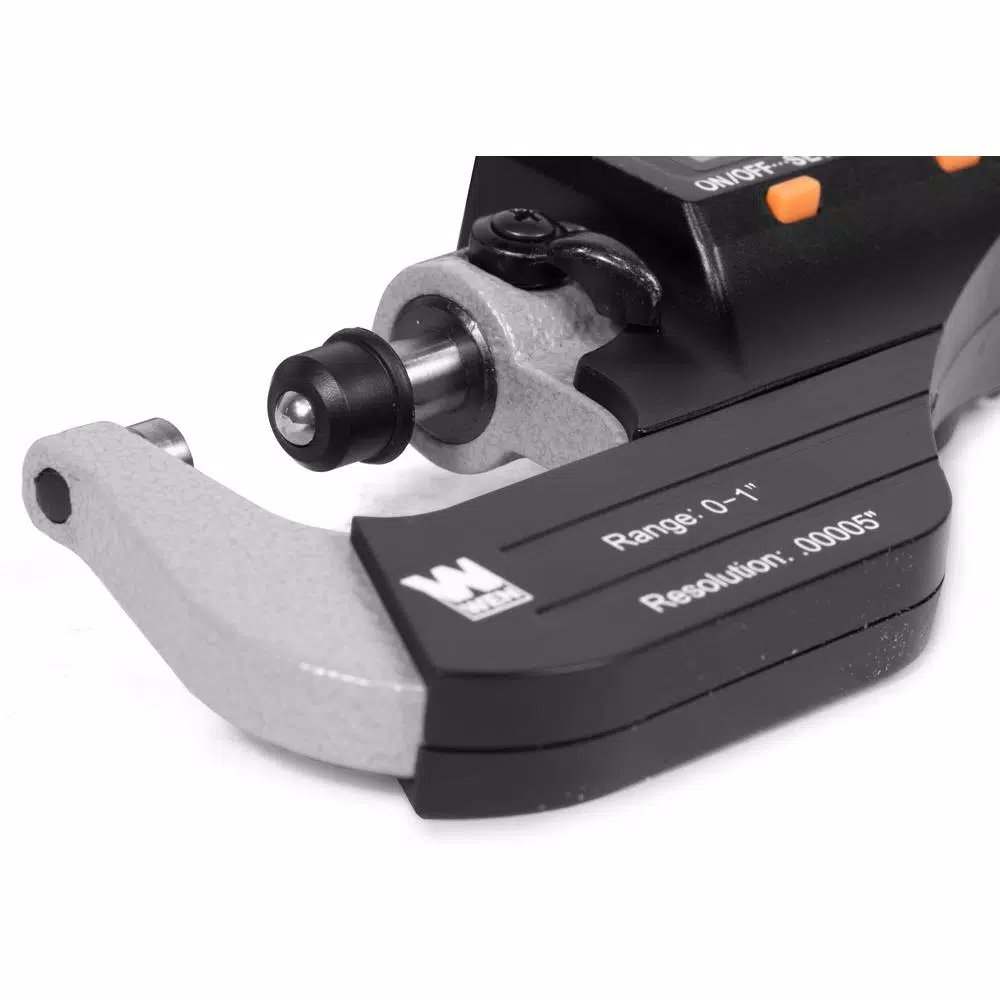 WEN Digital Micrometer 0-1 in. with 0.00005 in. Accuracy, Metric/Imperial, LCD Readout and Storage Case