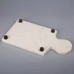 Creative Home 12 x 6 in. Natural Champagne Marble Cheese Board - Beige Octagonal Serving Tray thumbnail 2