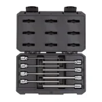 TEKTON 3/8 in. Drive Long Hex Bit Socket Set, 8-Piece SAE thumbnail 1
