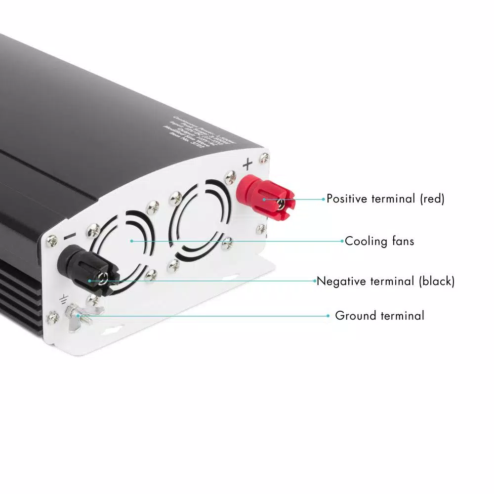 Wagan Tech Slimline 1500W Continuous / 3000W Surge AC Power Inverter
