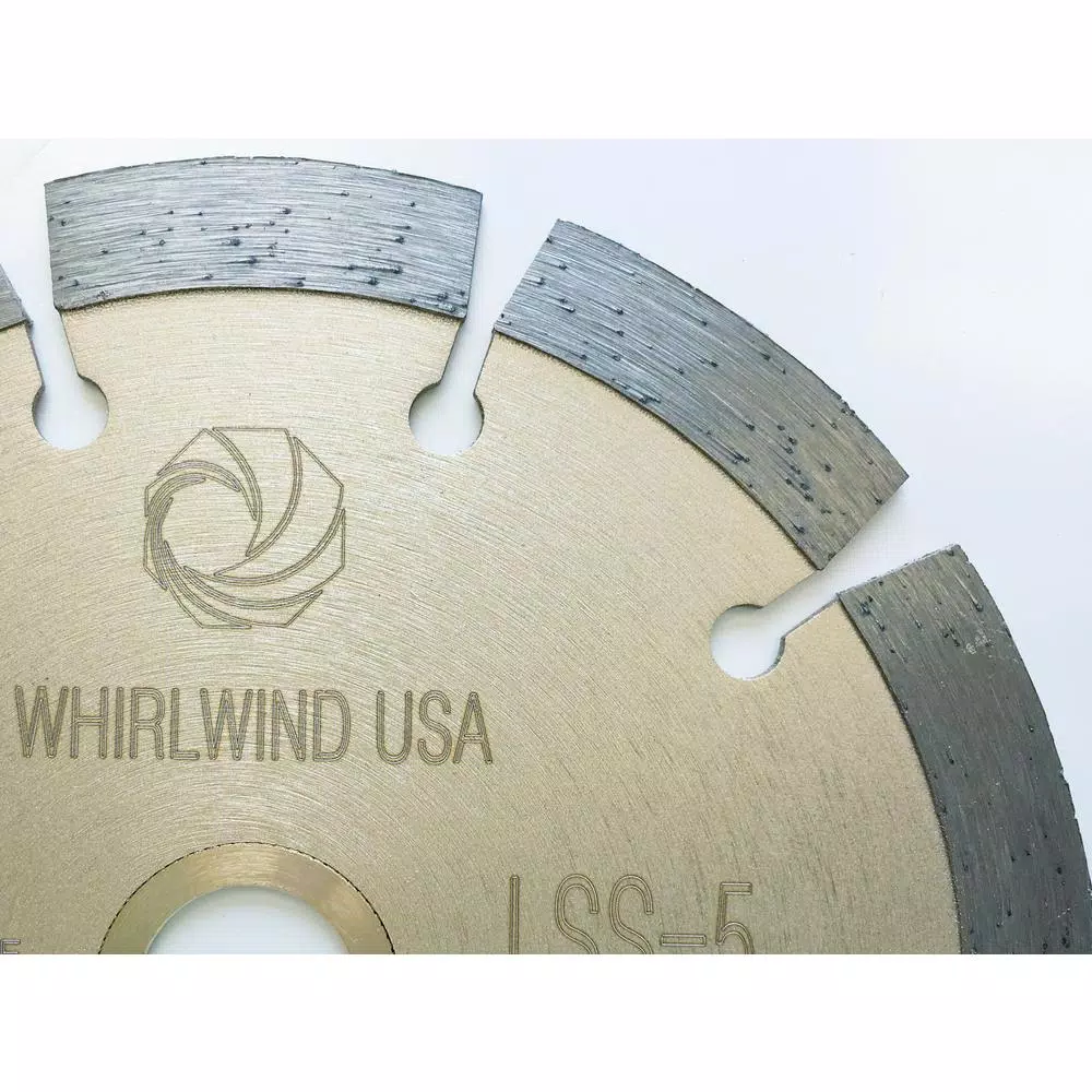 Whirlwind USA 5 in. Segmented Diamond Blade for Concrete, Stone, Brick, and Masonry