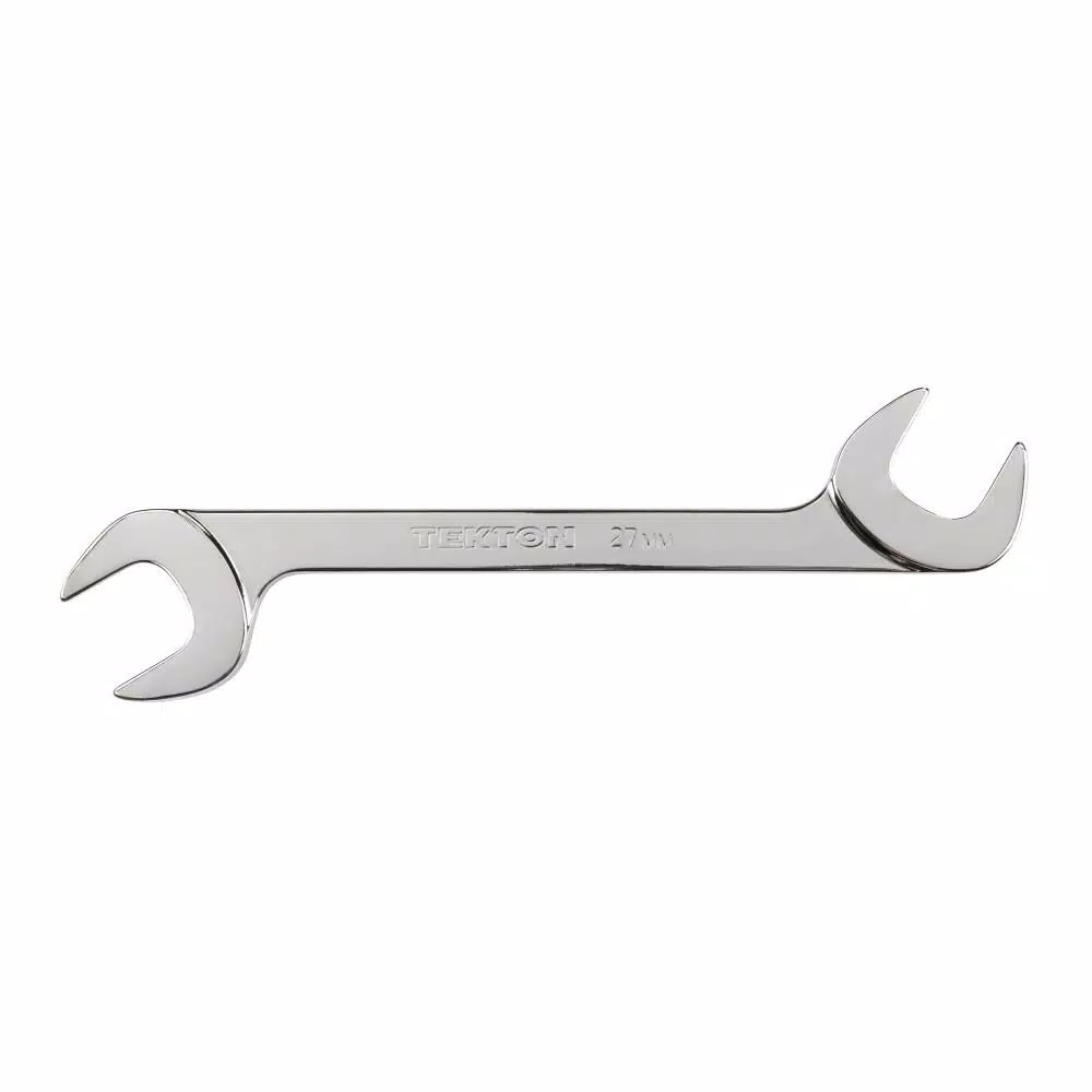 TEKTON 27 mm Angle Head Open End Wrench, 60° Offset, 4140 Chrome Moly Steel
