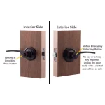 Copper Creek Scandinavian Kash Black Privacy Lever for Bedroom and Bathroom Doors thumbnail 4