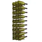 Epicureanist 27-Bottle Metal Wall-Mounted Wine Rack - Nickel Finish thumbnail 1