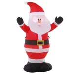 Home Accents Holiday 3.5 ft. Pre-Lit Airblown Inflatable Santa Holiday Decor thumbnail 10
