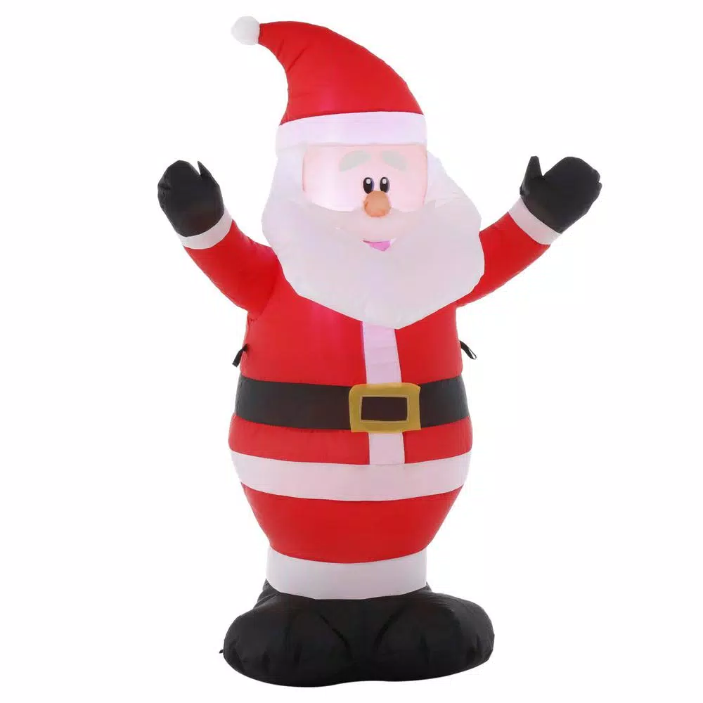 Home Accents Holiday 3.5 ft. Pre-Lit Airblown Inflatable Santa Holiday Decor
