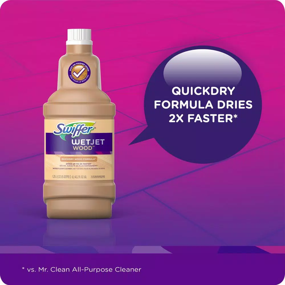 Swiffer WetJet Wood Floor Cleaner Refill, 42.2 fl. oz.