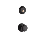 Baldwin Logan Distressed Oil-Rubbed Bronze Double Cylinder Door Handleset thumbnail 2