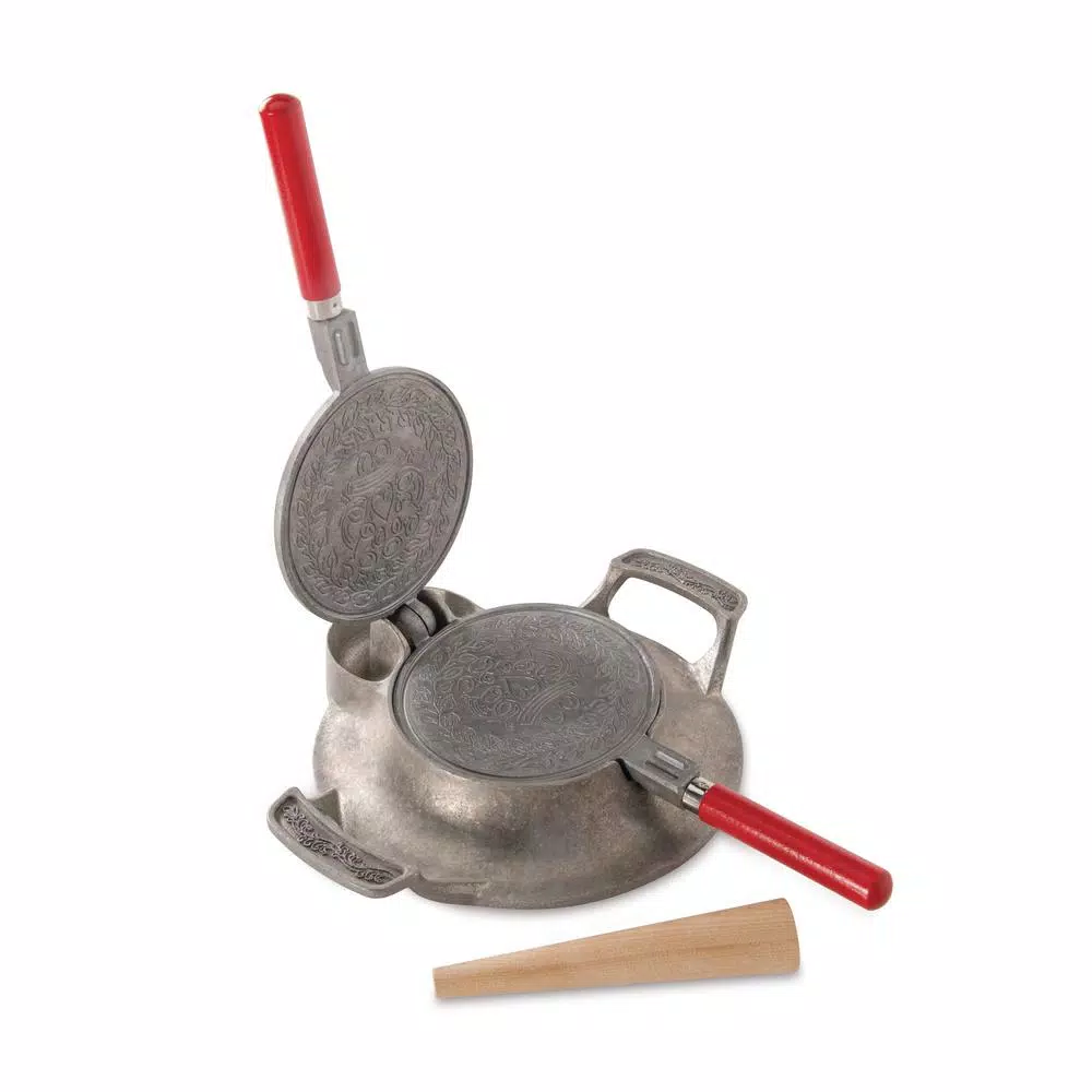 Nordic Ware Norwegian Krumkake and Pizzelle Iron - Dual Pattern Cookie Maker