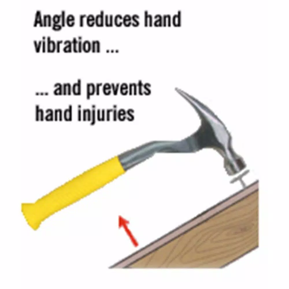 JC Hammer 16 oz. Magnetic Roofing Hammer with Angled Shaft and Comfort Grip