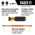 Klein Tools 3-Piece Insulated Electrical Tool Set with Multi-Bit Screwdriver, Wire Strippers and Receptacle Tester thumbnail 2