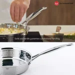 1829 Carl Schmidt Sohn STERN 1 qt. Hammered Stainless Steel Saute Pan with Lid thumbnail 5