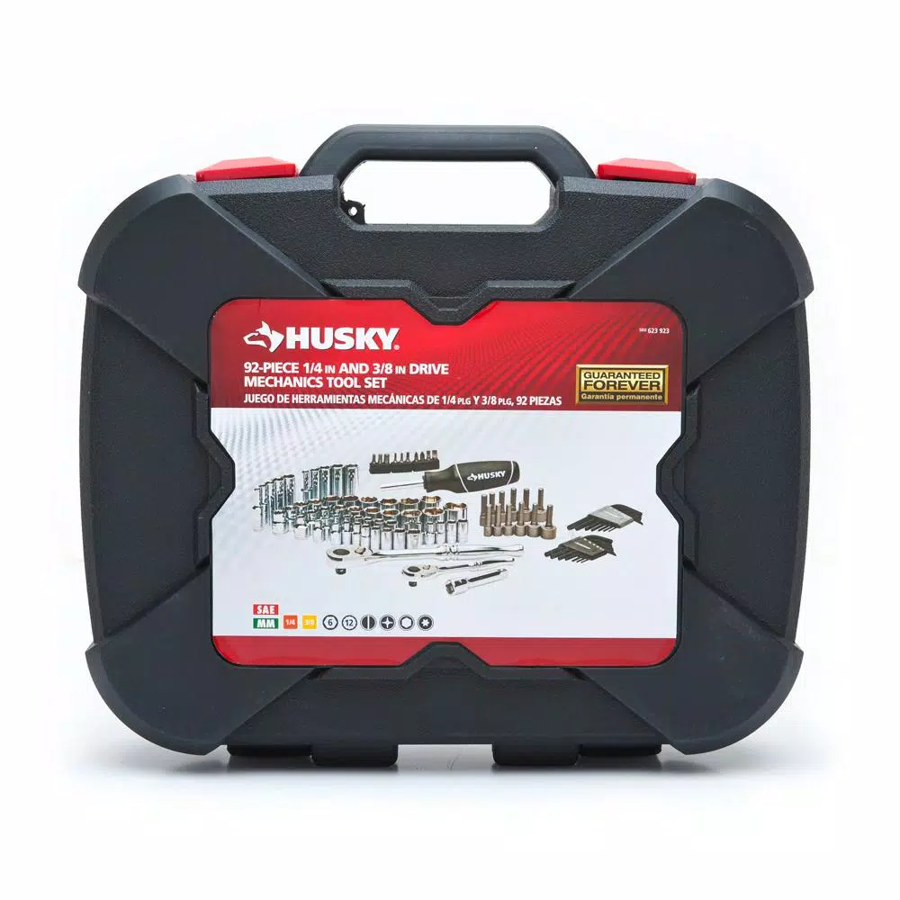 Husky 103-Piece Mechanics Tool Set with 11-Piece 3/8 in. Drive Pass-Thru Starter Set