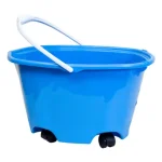 Quickie 5 Gal. EZ-Glide Blue Plastic Rolling Buckets with Casters (4-Pack) thumbnail 4