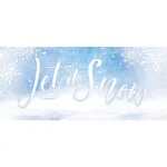 My Door Decor 7 ft. x 16 ft. Let It Snow Christmas Garage Door Banner Mural thumbnail 1