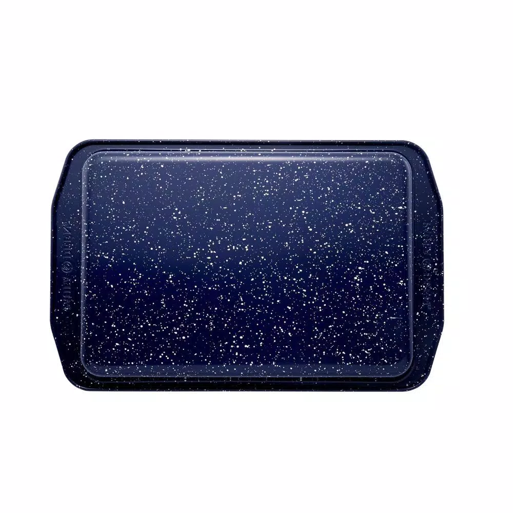 Paula Deen 9 x 13 in. Deep Sea Blue Speckle Nonstick Steel Rectangular Cake Pan