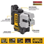 DEWALT DW089K 3-Beam Red Self-Leveling Cross Line Laser Level with Case thumbnail 2